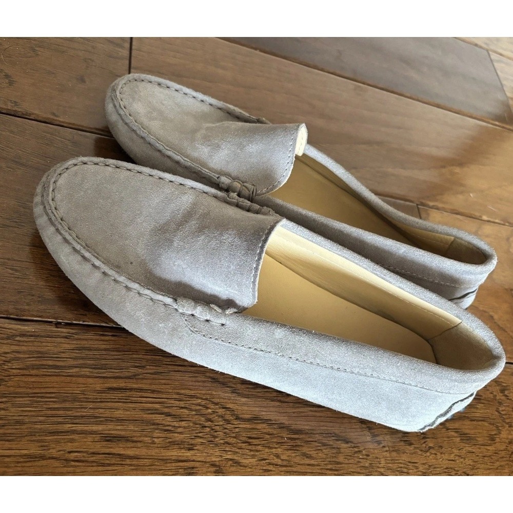 M.Gemi Felize Suede‎ Mocassin Italian Leather Driving Shoe Women's 38 / 7.5 Gray